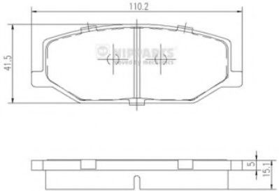 Set placute frana,frana disc SUZUKI JIMNY (FJ) (1998 - 2016) NIPPARTS J3608003 piesa NOUA