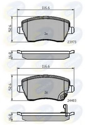 Set placute frana,frana disc SUZUKI SPLASH (2008 - 2016) COMLINE CBP32008 piesa NOUA