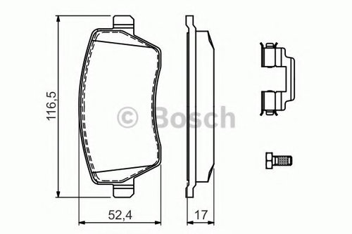 Set placute frana,frana disc SUZUKI SPLASH (2008 - 2016) BOSCH 0 986 494 592 piesa NOUA