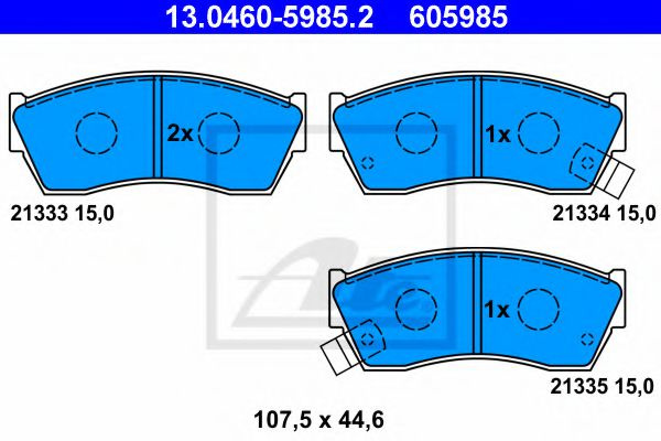 Set placute frana,frana disc SUZUKI SWIFT II Hatchback (EA, MA) (1989 - 2005) ATE 13.0460-5985.2 piesa NOUA