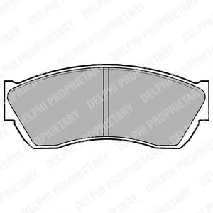 Set placute frana,frana disc SUZUKI SWIFT II Hatchback (EA, MA) (1989 - 2005) DELPHI LP676 piesa NOUA