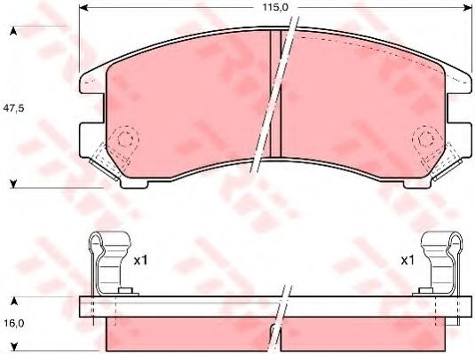 Set placute frana,frana disc SUZUKI SWIFT II Hatchback (EA, MA) (1989 - 2005) TRW GDB882 piesa NOUA