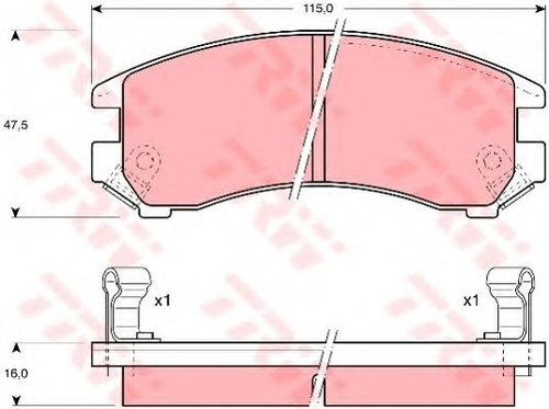 Set placute frana,frana disc SUZUKI SWIFT II Hatchback (EA, MA) (1989 - 2005) TRW GDB882 piesa NOUA