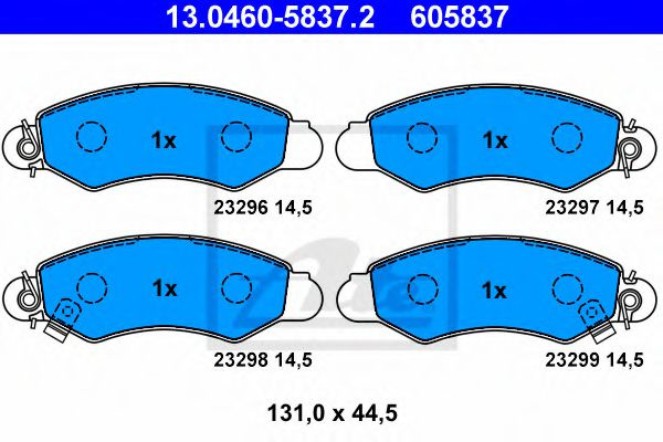 Set placute frana,frana disc SUZUKI SWIFT II Hatchback (EA, MA) (1989 - 2005) ATE 13.0460-5837.2 piesa NOUA