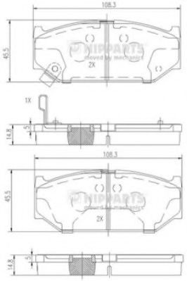 Set placute frana,frana disc SUZUKI SWIFT III (MZ, EZ) (2005 - 2016) NIPPARTS N3608031 piesa NOUA
