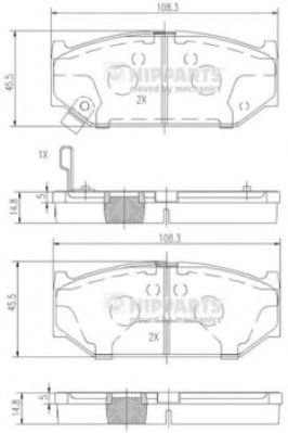 Set placute frana,frana disc SUZUKI SWIFT III (MZ, EZ) (2005 - 2016) NIPPARTS N3608031 piesa NOUA