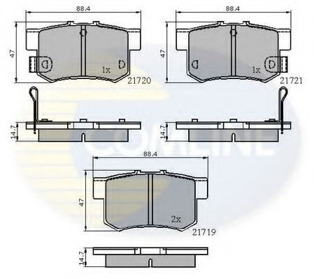 Set placute frana,frana disc SUZUKI SWIFT III (MZ, EZ) (2005 - 2016) COMLINE CBP3445 piesa NOUA