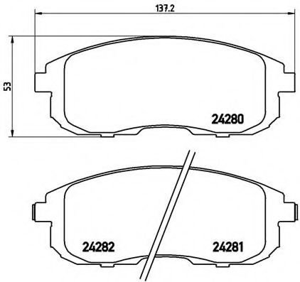 Set placute frana,frana disc SUZUKI SX4 (EY, GY) (2006 - 2016) BREMBO P 23 126 piesa NOUA