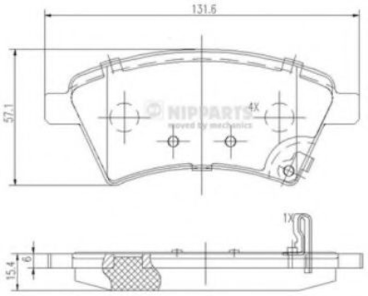 Set placute frana,frana disc SUZUKI SX4 (EY, GY) (2006 - 2016) NIPPARTS J3608028 piesa NOUA