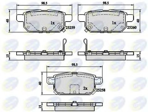 Set placute frana,frana disc SUZUKI SX4 S-Cross (2013 - 2016) COMLINE CBP32128 piesa NOUA