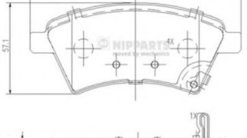 Set placute frana,frana disc SUZUKI SX4 S-Cross (2013 - 2016) NIPPARTS J3608028 piesa NOUA