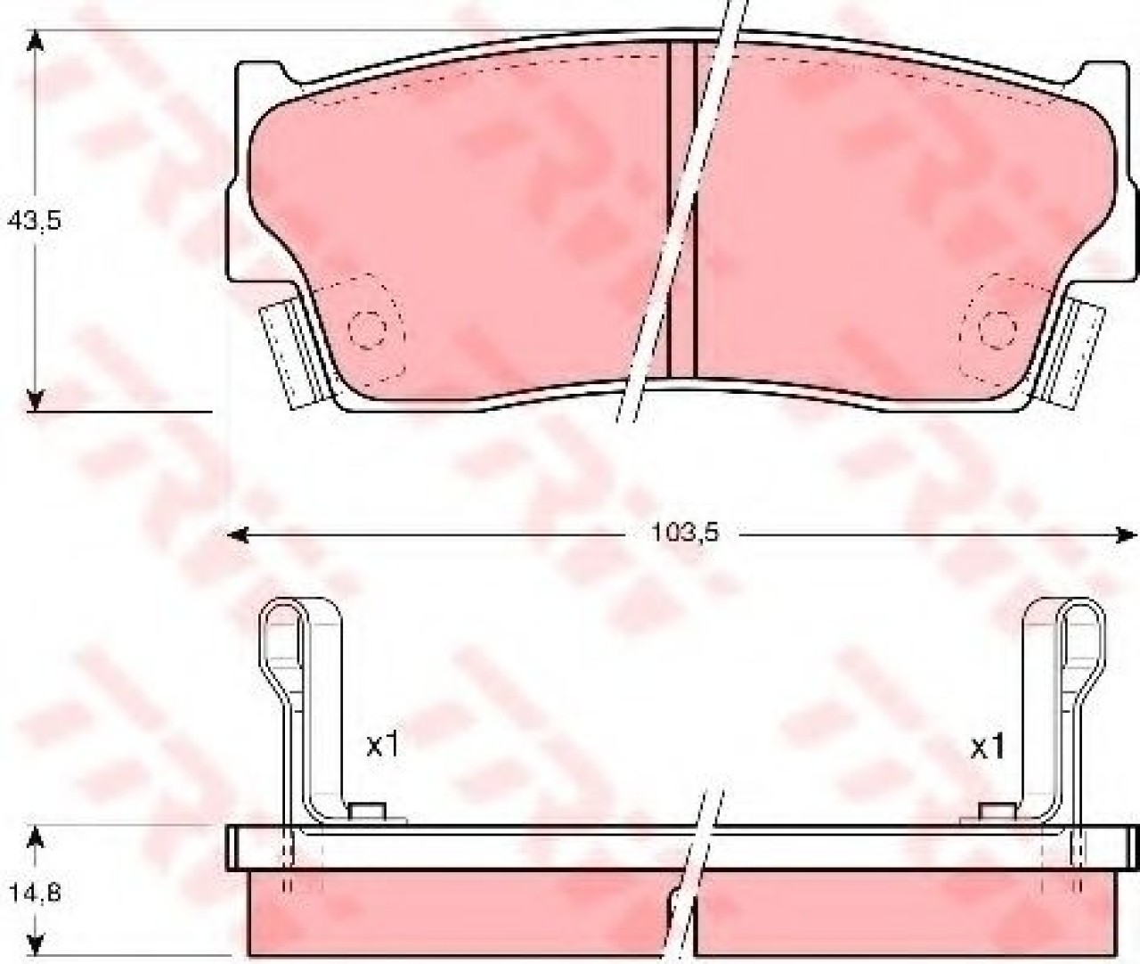 Set placute frana,frana disc SUZUKI VITARA Cabrio (ET, TA) (1988 - 2002) TRW GDB885 piesa NOUA