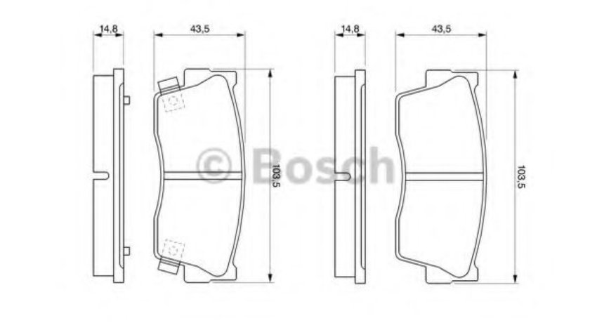 Set placute frana,frana disc SUZUKI VITARA (ET, TA) (1988 - 1998) BOSCH 0 986 461 750 piesa NOUA