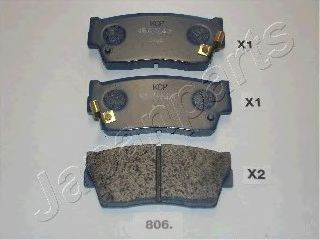 Set placute frana,frana disc SUZUKI VITARA (ET, TA) (1988 - 1998) JAPANPARTS PA-806AF piesa NOUA