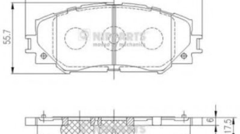 Set placute frana,frana disc SUZUKI VITARA (ET, TA) (1988 - 1998) NIPPARTS J3602120 piesa NOUA