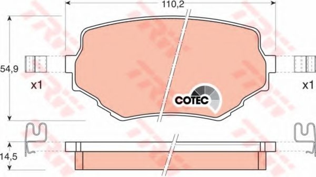 Set placute frana,frana disc SUZUKI VITARA (ET, TA) (1988 - 1998) TRW GDB3132 piesa NOUA
