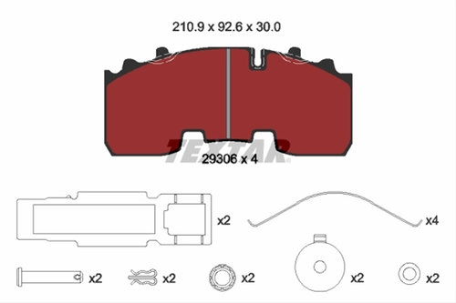 Set Placute Frana,frana Disc Textar 2930601