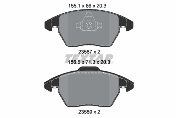 Set Placute Frana,frana Disc Textar Audi 2358704