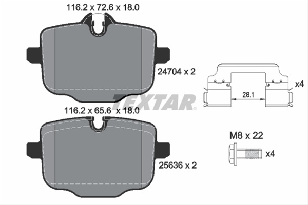 Set Placute Frana,frana Disc Textar Bmw 2470401