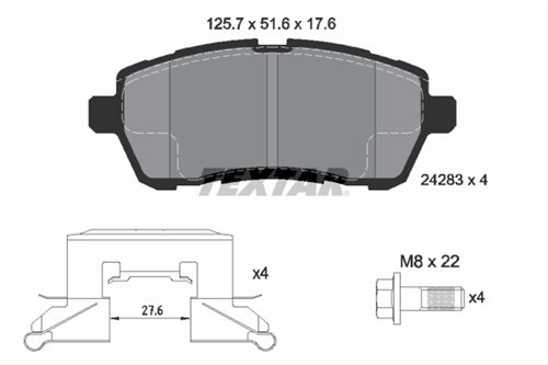 Set Placute Frana,frana Disc Textar Daihatsu 2428302