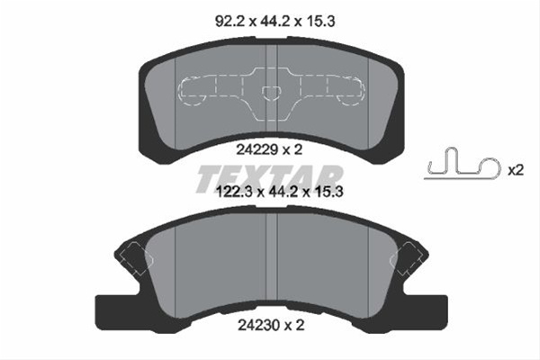 Set Placute Frana,frana Disc Textar Daihatsu 2422901