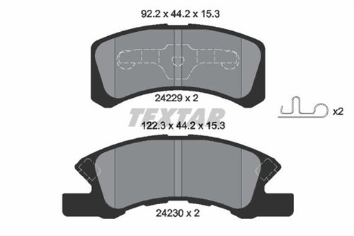 Set Placute Frana,frana Disc Textar Daihatsu 2422901