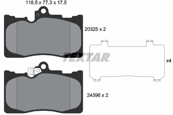 Set Placute Frana,frana Disc Textar Ford Otosan 2032501