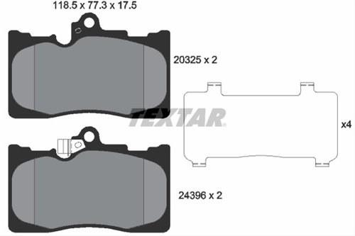 Set Placute Frana,frana Disc Textar Ford Otosan 2032501