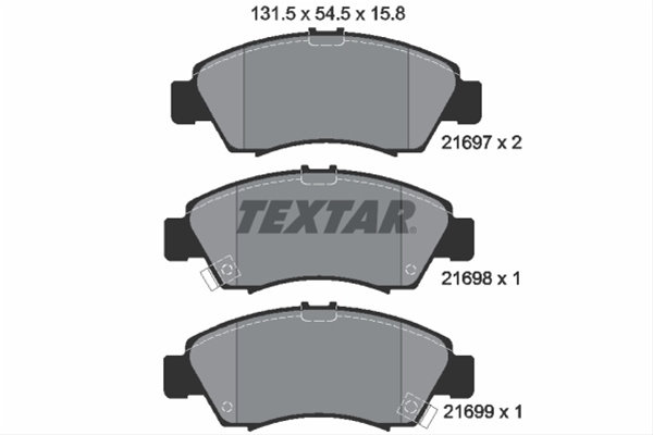 Set Placute Frana,frana Disc Textar Honda 2169701
