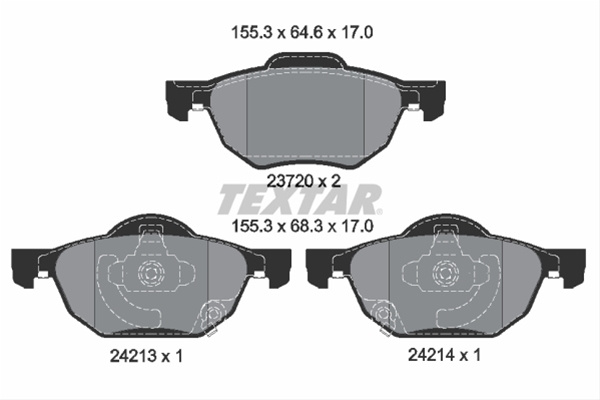 Set Placute Frana,frana Disc Textar Honda 2372001