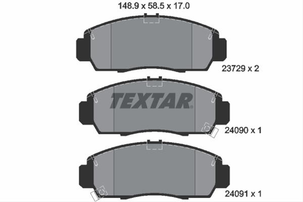 Set Placute Frana,frana Disc Textar Honda 2372901