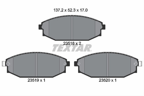 Set Placute Frana,frana Disc Textar Kia 2351801