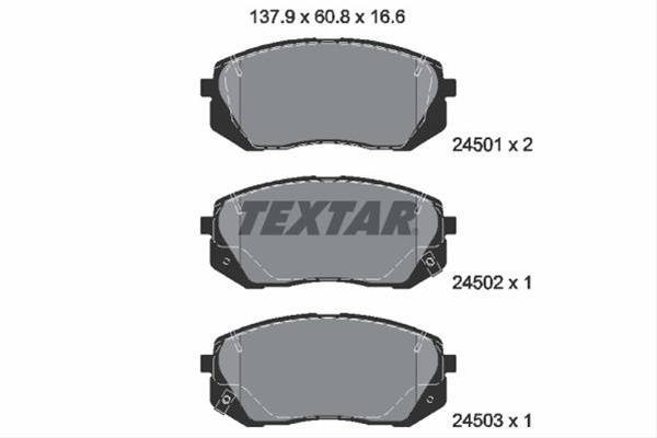Set Placute Frana,frana Disc Textar Kia 2450101