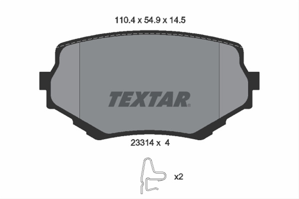 Set Placute Frana,frana Disc Textar Mazda 2331401