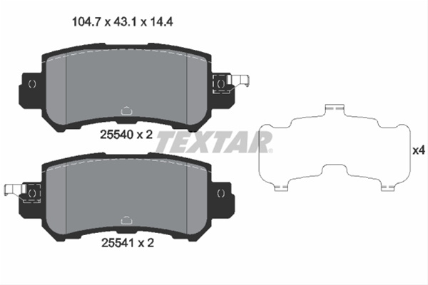 Set Placute Frana,frana Disc Textar Mazda 2554001