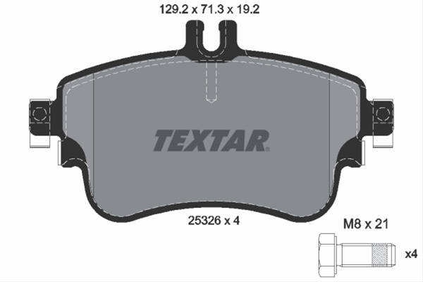 Set Placute Frana,frana Disc Textar Mercedes-Benz 2532601