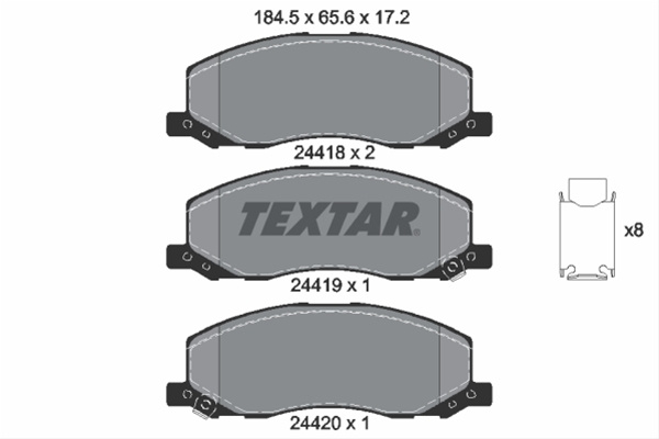 Set Placute Frana,frana Disc Textar Opel 2441801
