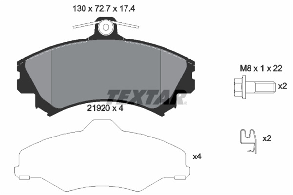 Set Placute Frana,frana Disc Textar Smart 2192003