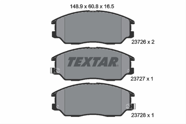 Set Placute Frana,frana Disc Textar Ssangyong 2372601