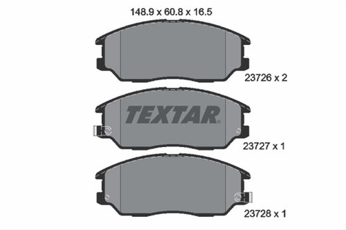 Set Placute Frana,frana Disc Textar Ssangyong 2372601