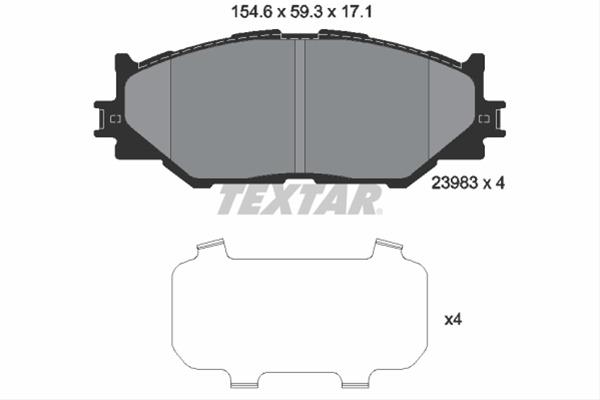 Set Placute Frana,frana Disc Textar Toyota 2398301