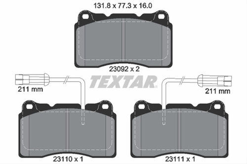 Set Placute Frana,frana Disc Textar Volvo 2309201