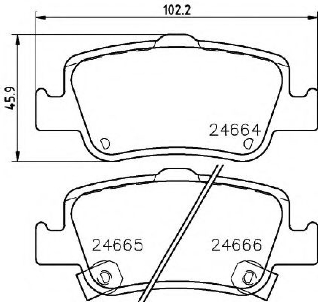 Set placute frana,frana disc TOYOTA AURIS (NRE15, ZZE15, ADE15, ZRE15, NDE15) (2006 - 2012) TEXTAR 2466401 piesa NOUA