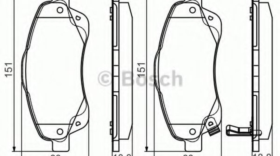 Set placute frana,frana disc TOYOTA AVENSIS Combi (T25) (2003 - 2008) BOSCH 0 986 495 083 piesa NOUA