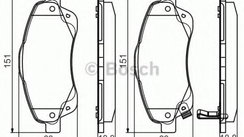 Set placute frana,frana disc TOYOTA AVENSIS Combi (T25) (2003 - 2008) BOSCH 0 986 495 083 piesa NOUA