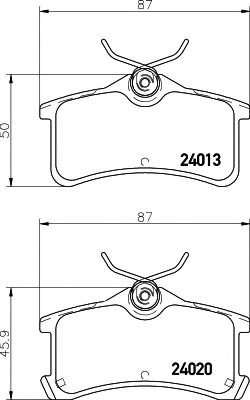 Set placute frana,frana disc TOYOTA AVENSIS (T22) (1997 - 2003) TEXTAR 2401301 piesa NOUA