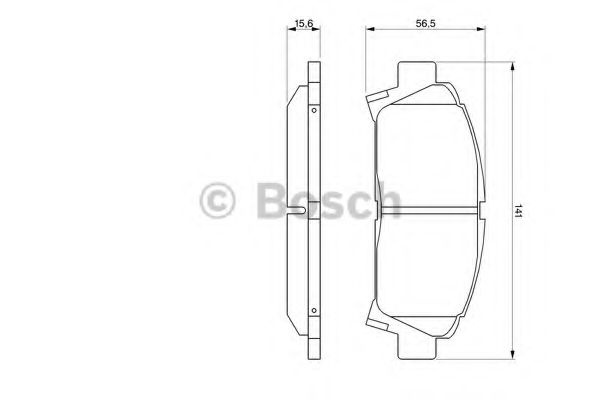 Set placute frana,frana disc TOYOTA AVENSIS (T22) (1997 - 2003) BOSCH 0 986 424 799 piesa NOUA
