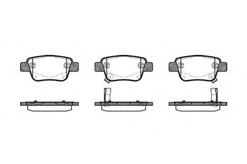 Set placute frana,frana disc TOYOTA AVENSIS (T25) (2003 - 2008) REMSA 1047.02 piesa NOUA