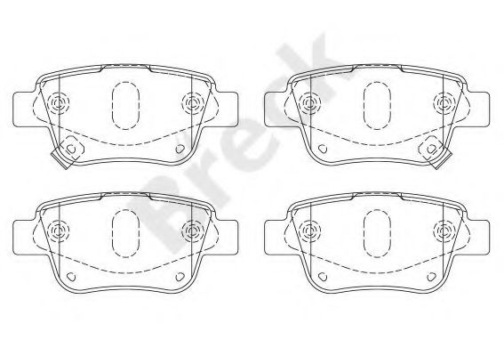 Set placute frana,frana disc TOYOTA AVENSIS (T25) (2003 - 2008) Break 23620 00 702 10 piesa NOUA