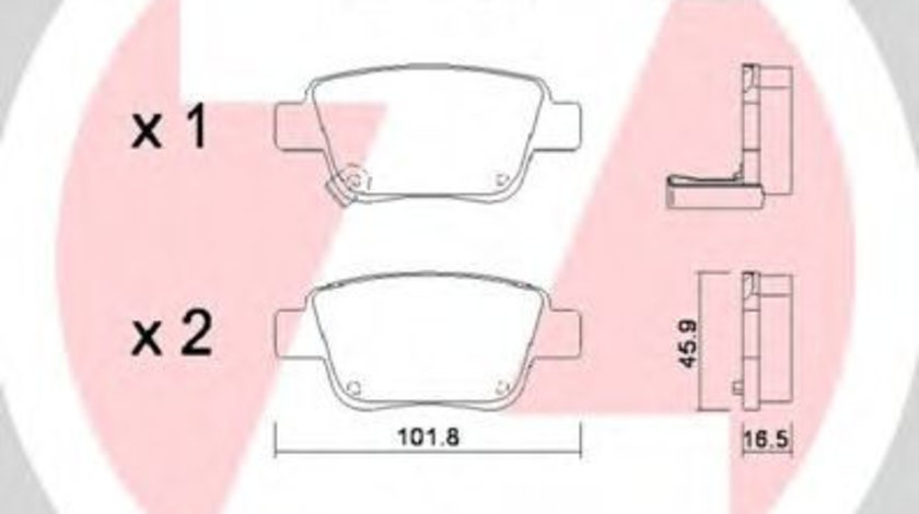 Set placute frana,frana disc TOYOTA AVENSIS Limuzina (T25) (2003 - 2008) ZIMMERMANN 23620.165.1 piesa NOUA